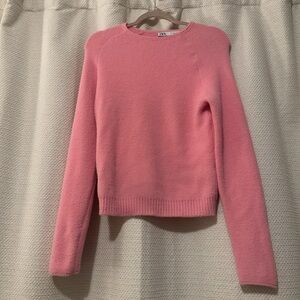 Zara Bubblegum Pink Crewneck Sweater